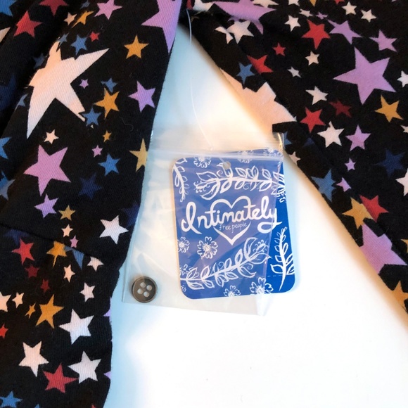 Free People Bodysuit Stars Thong Long Sleeve NWT - Picture 6 of 7